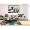 imageWieco Art Extra Large Black Framed Art Great Wave of Kanagawa Katsushika Hokusai Canvas Prints Wall Art Abstract Seascape Paintings for Living Room Home Decorations483L x 33W
