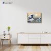imageWieco Art Extra Large Black Framed Art Great Wave of Kanagawa Katsushika Hokusai Canvas Prints Wall Art Abstract Seascape Paintings for Living Room Home Decorations17L x 12W