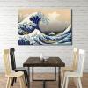 imageWieco Art Extra Large Black Framed Art Great Wave of Kanagawa Katsushika Hokusai Canvas Prints Wall Art Abstract Seascape Paintings for Living Room Home Decorations48L x 32W