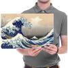 imageWieco Art Extra Large Black Framed Art Great Wave of Kanagawa Katsushika Hokusai Canvas Prints Wall Art Abstract Seascape Paintings for Living Room Home Decorations18L x 12W