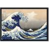 imageWieco Art Extra Large Black Framed Art Great Wave of Kanagawa Katsushika Hokusai Canvas Prints Wall Art Abstract Seascape Paintings for Living Room Home Decorations162L x 127W