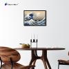 imageWieco Art Extra Large Black Framed Art Great Wave of Kanagawa Katsushika Hokusai Canvas Prints Wall Art Abstract Seascape Paintings for Living Room Home Decorations162L x 127W