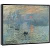 imageWieco Art Extra Large Black Framed Art Impression Sunrise of Claude Monet Famous Paintings Reproduction Seascape Artwork Pictures on Canvas Wall Art for Home Decorations Black328L x 328W