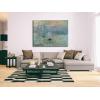 imageWieco Art Extra Large Black Framed Art Impression Sunrise of Claude Monet Famous Paintings Reproduction Seascape Artwork Pictures on Canvas Wall Art for Home Decorations Black48L x 36W