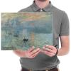 imageWieco Art Extra Large Black Framed Art Impression Sunrise of Claude Monet Famous Paintings Reproduction Seascape Artwork Pictures on Canvas Wall Art for Home Decorations Black16L x 12W