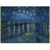 imageWieco Art Extra Large Gold Framed Art Starry Night Over The Rhone Canvas Prints Wall Art by Van Gogh Paintings Reproduction Abstract Framed Artwork for Wall Decor