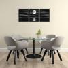 imageWieco Art Framed 3 Panel Sea White Full Moon in Night Canvas Print Wall Art Black and White Ocean Beach for Living Room Bedroom Kitchen Home Decorations Modern Abstract Artwork12x16inchx3pcsFramed