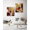 imageWieco Art Framed Art Ballet Dancers 100 Hand Painted Paintings Abstract Canvas Wall Art for Home Decor with Black Frame20x24inchx2pcs50x60cmx2pcs