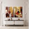 imageWieco Art Framed Art Ballet Dancers 100 Hand Painted Paintings Abstract Canvas Wall Art for Home Decor with Black Frame24x32inchx2pcs60x80cmx2pcs