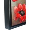 imageWieco Art Framed Art Dragonfly Floral Oil Paintings on Canvas Wall Art for Bedroom Home Decorations Modern 100 Hand Painted Stretched Abstract Flowers Artwork with Black Frame25L x 25W