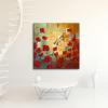 imageWieco Art Framed Art Dragonfly Floral Oil Paintings on Canvas Wall Art for Bedroom Home Decorations Modern 100 Hand Painted Stretched Abstract Flowers Artwork with Black Frame32L x 32W