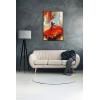 imageWieco Art Framed Art Flying Skirt Modern Artwork Abstract Dancing People Oil Paintings on Canvas Wall Art for Home Decorations Wall Decor Stretched with Black FrameFramed