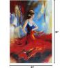 imageWieco Art Framed Art Flying Skirt Modern Artwork Abstract Dancing People Oil Paintings on Canvas Wall Art for Home Decorations Wall Decor Stretched with Black FrameGallery Wrapped