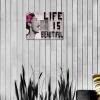 imageWieco Art Framed Art Giclee Canvas Prints of Banksy Life is Beautiful Abstract Artwork for Wall Decor Black Frame BANKSY16L x 12W