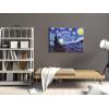 imageWieco Art Framed Art Giclee Canvas Prints of Starry Night by Vincent Van Gogh Paintings Reproduction PostImpressionism Artwork Framed Wall Art for Living Room Home DecorationsGallery Wrapped