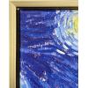 imageWieco Art Framed Art Giclee Canvas Prints of Starry Night by Vincent Van Gogh Paintings Reproduction PostImpressionism Artwork Framed Wall Art for Living Room Home DecorationsPolyester