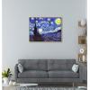 imageWieco Art Framed Art Giclee Canvas Prints of Starry Night by Vincent Van Gogh Paintings Reproduction PostImpressionism Artwork Framed Wall Art for Living Room Home DecorationsPolyester