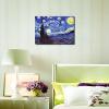 imageWieco Art Framed Art Giclee Canvas Prints of Starry Night by Vincent Van Gogh Paintings Reproduction PostImpressionism Artwork Framed Wall Art for Living Room Home DecorationsGallery Wrapped