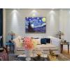 imageWieco Art Framed Art Giclee Canvas Prints of Starry Night by Vincent Van Gogh Paintings Reproduction PostImpressionism Artwork Framed Wall Art for Living Room Home DecorationsGold Frame