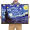 imageWieco Art Framed Art Giclee Canvas Prints of Starry Night by Vincent Van Gogh Paintings Reproduction PostImpressionism Artwork Framed Wall Art for Living Room Home DecorationsPolyester