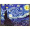 imageWieco Art Framed Art Giclee Canvas Prints of Starry Night by Vincent Van Gogh Paintings Reproduction PostImpressionism Artwork Framed Wall Art for Living Room Home DecorationsGold Frame