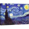 imageWieco Art Framed Art Giclee Canvas Prints of Starry Night by Vincent Van Gogh Paintings Reproduction PostImpressionism Artwork Framed Wall Art for Living Room Home DecorationsGallery Wrapped