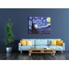 imageWieco Art Framed Art Giclee Canvas Prints of Starry Night by Vincent Van Gogh Paintings Reproduction PostImpressionism Artwork Framed Wall Art for Living Room Home DecorationsGallery Wrapped