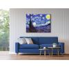 imageWieco Art Framed Art Giclee Canvas Prints of Starry Night by Vincent Van Gogh Paintings Reproduction PostImpressionism Artwork Framed Wall Art for Living Room Home DecorationsGallery Wrapped
