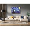 imageWieco Art Framed Art Giclee Canvas Prints of Starry Night by Vincent Van Gogh Paintings Reproduction PostImpressionism Artwork Framed Wall Art for Living Room Home DecorationsGold Frame