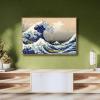 imageWieco Art Framed Art Great Wave of Kanagawa Katsushika Hokusai Giclee Canvas Prints Wall Art Large Abstract Seascape Paintings for Home Living Room Decorations