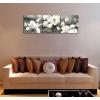 imageWieco Art Framed Art Magnolia Flower Modern Canvas Prints Floral Prints Reproduction Pictures Artwork on Stretched and Framed Canvas Wall Art for Home Decoration Wall Decor Black20x20inchx3pcs 50x50cmx3pcs