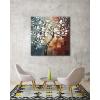 imageWieco Art Framed Art Morning Glory Modern Abstract White Flowers Oil Paintings on Canvas Wall Art Floral Artwork for Living Room Bedroom Home Office Decorations Wall Decor32L x 32W
