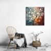 imageWieco Art Framed Art Morning Glory Modern Abstract White Flowers Oil Paintings on Canvas Wall Art Floral Artwork for Living Room Bedroom Home Office Decorations Wall Decor24L x 24W