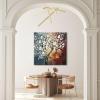 imageWieco Art Framed Art Morning Glory Modern Abstract White Flowers Oil Paintings on Canvas Wall Art Floral Artwork for Living Room Bedroom Home Office Decorations Wall Decor32L x 32W