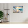 imageWieco Art Framed Art Sea Waves Canvas Prints Wall Art Abstract Seascape Paintings for Living Room Home Decorations Large Framed Canvas Art Sea Artwork Golden Frame
