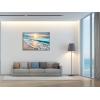 imageWieco Art Framed Art Sea Waves Canvas Prints Wall Art Abstract Seascape Paintings for Living Room Home Decorations Large Framed Canvas Art Sea Artwork Golden Frame