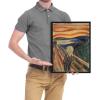 imageWieco Art Framed Art The Scream by Edward Munch Famous Paintings Reproduction Abstract Canvas Prints Artwork for Wall Decor Modern Canvas Wall Art for Home ampamp office Decoration17L x 13W