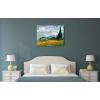 imageWieco Art Framed Canvas Art Wheat Field with Cypresses by Van Gogh Impressionist Landscape oil Paintings Canvas Prints Artwork Wall Art for Living Room Home Office Decorations32L x 24W