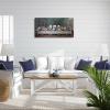 imageWieco Art Framed Canvas Prints Wall Art the Last Supper by Leonardo Da Vinci Classic Art Reproductions Jesus Canvas Wall Art for Home Decoration32x16inchx1pc80x40cmx1pc