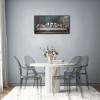 imageWieco Art Framed Canvas Prints Wall Art the Last Supper by Leonardo Da Vinci Classic Art Reproductions Jesus Canvas Wall Art for Home Decoration33x17inchx1pcBlack Framed