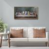 imageWieco Art Framed Canvas Prints Wall Art the Last Supper by Leonardo Da Vinci Classic Art Reproductions Jesus Canvas Wall Art for Home Decoration33x17inchx1pcNATURAL