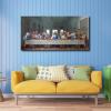 imageWieco Art Framed Canvas Prints Wall Art the Last Supper by Leonardo Da Vinci Classic Art Reproductions Jesus Canvas Wall Art for Home Decoration48L x 24W