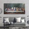 imageWieco Art Framed Canvas Prints Wall Art the Last Supper by Leonardo Da Vinci Classic Art Reproductions Jesus Canvas Wall Art for Home Decoration48L x 24W