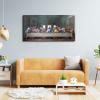 imageWieco Art Framed Canvas Prints Wall Art the Last Supper by Leonardo Da Vinci Classic Art Reproductions Jesus Canvas Wall Art for Home Decoration48L x 24W