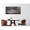 imageWieco Art Framed Canvas Prints the Last Supper by Leonardo Da Vinci Classic Art Reproductions Jesus Canvas Wall Art for Home Decoration Bronze Gold Frame40L x 20W