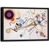 imageWieco Art Framed Canvas Wall Art Gewebe 1923 by Wassily Kandinsky Classic Famous Abstract Paintings Reproductions Canvas Wall Art for Home DecorationArtwork1