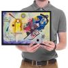 imageWieco Art Framed Canvas Wall Art Gewebe 1923 by Wassily Kandinsky Classic Famous Abstract Paintings Reproductions Canvas Wall Art for Home DecorationArtwork6
