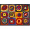 imageWieco Art Framed Canvas Wall Art Gewebe 1923 by Wassily Kandinsky Classic Famous Abstract Paintings Reproductions Canvas Wall Art for Home DecorationArtwork2