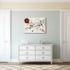 imageWieco Art Framed Canvas Wall Art Gewebe 1923 by Wassily Kandinsky Classic Famous Abstract Paintings Reproductions Canvas Wall Art for Home DecorationArtwork1