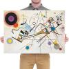 imageWieco Art Framed Canvas Wall Art Gewebe 1923 by Wassily Kandinsky Classic Famous Abstract Paintings Reproductions Canvas Wall Art for Home DecorationArtwork1